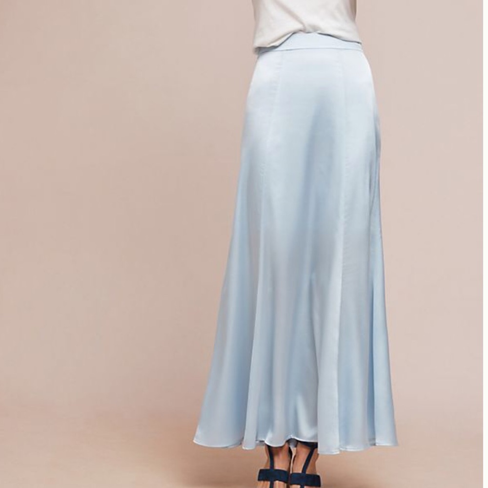Anthropologie Grace Satin Skirt